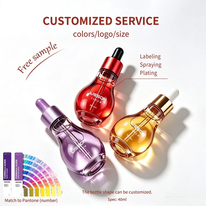 Light Bulb Shape Glass Dropper Bottle Light Bulb Shape Glass Dropper Bottle