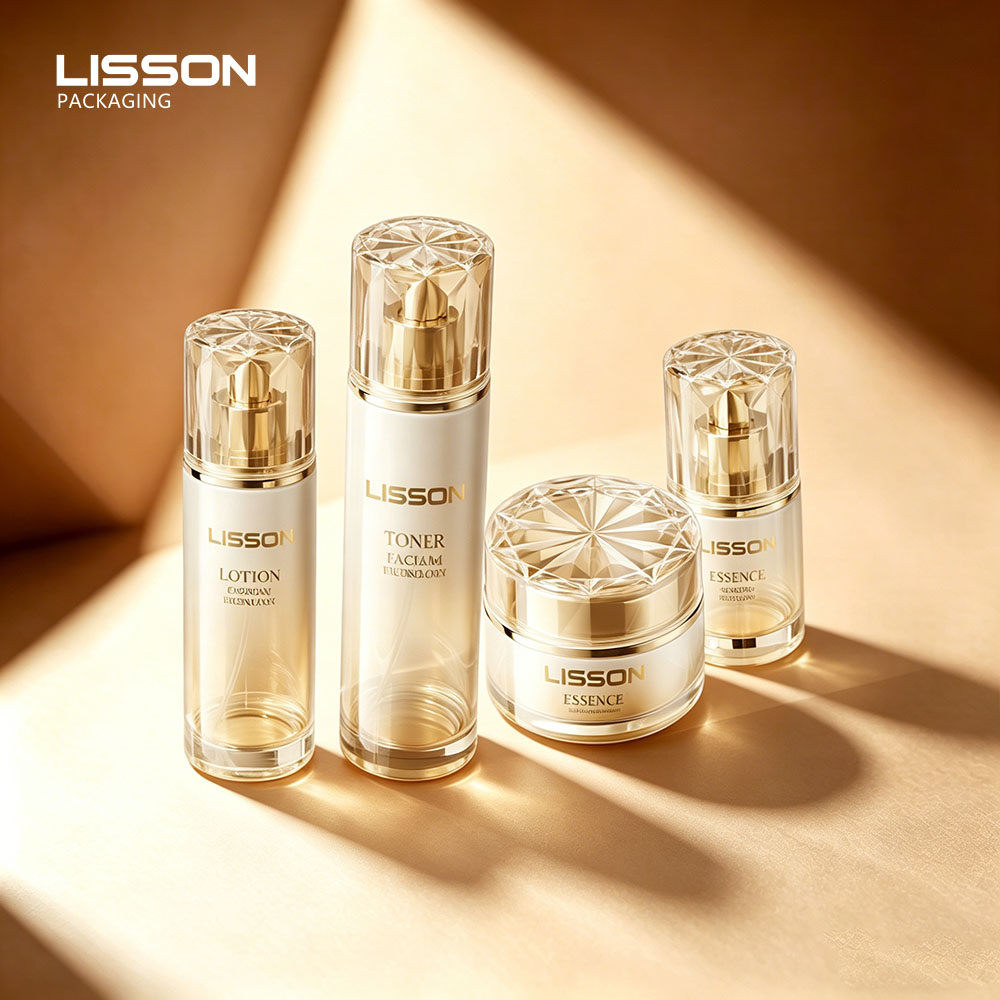 Premium Cosmetic Glass Bottle and Jar Packaging Set
